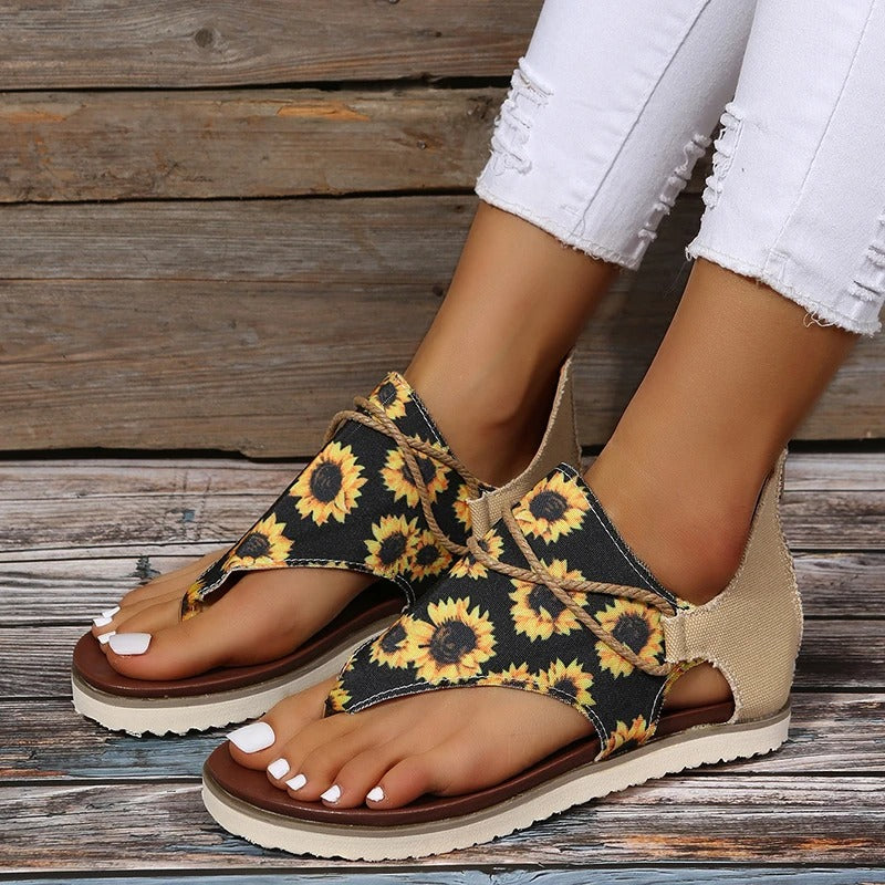 Josephine - Bedruckte Sandalen