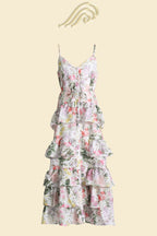 Vero - Bedrucktes Gestuftes Maxi-Sommerkleid
