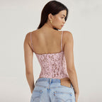 Olivia - Vintage-Korsett-Top aus Spitze und Satin