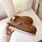 Damen Clogs aus Wildleder verstellbarer Riemen - Mia